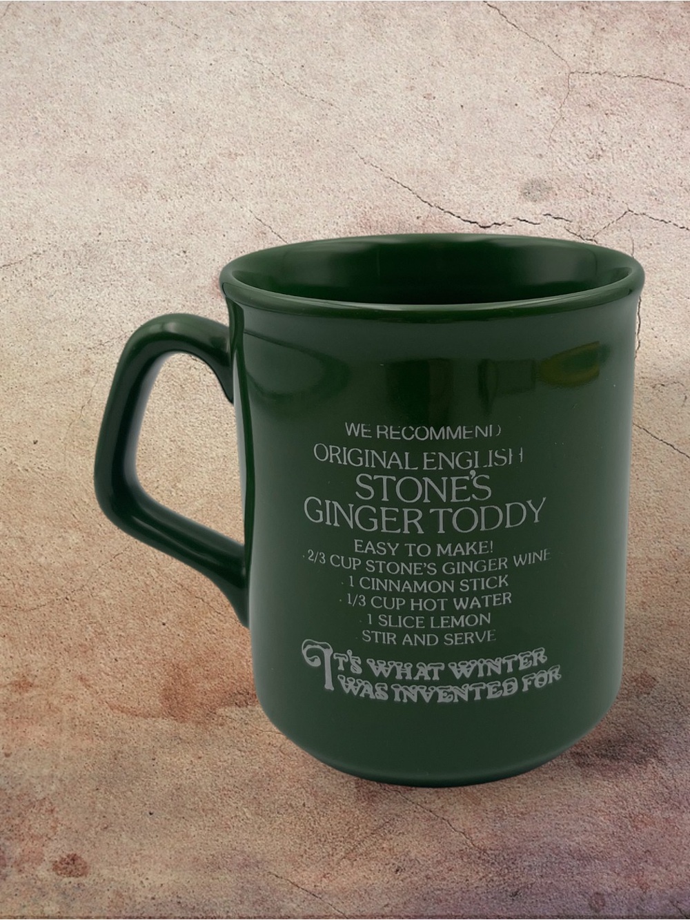 Vintage Stone’s Original Ginger Wine Ceramic Mug Dark Green Barware - Picture 4 of 8